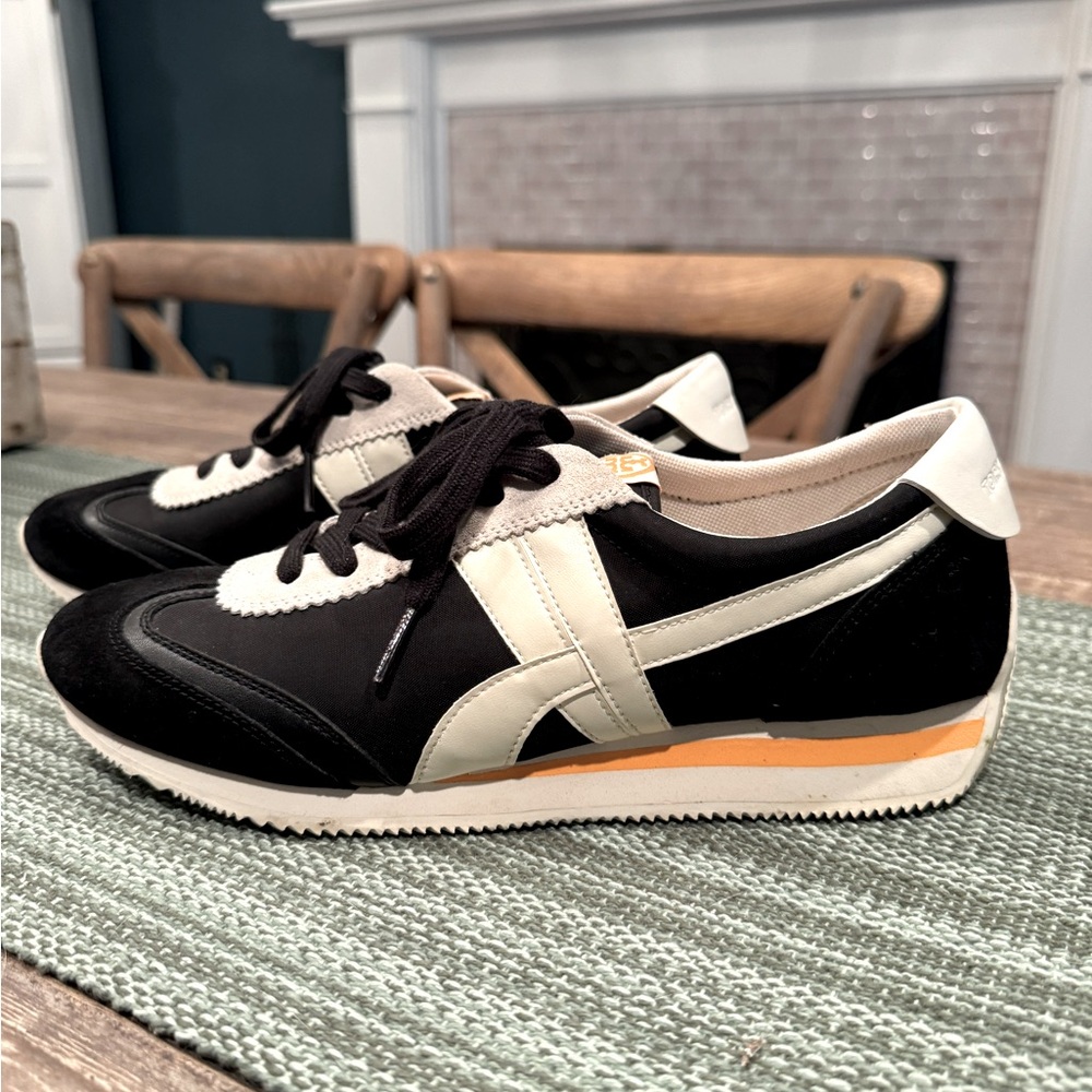 Tory Burch Suede and Leather Sneakers